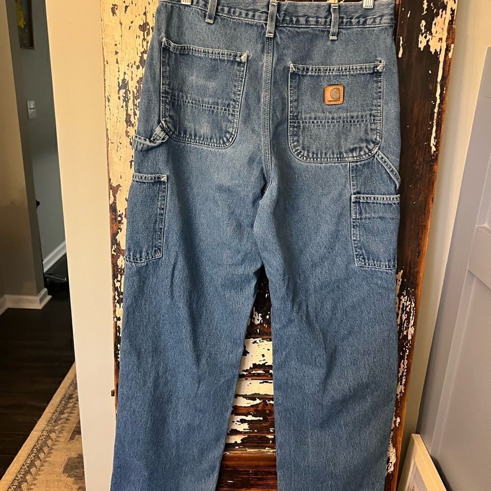Carhartt men’s Original Dungaree Fit. carpenter Jeans. Size 33 x 32 - Picture 2 of 7